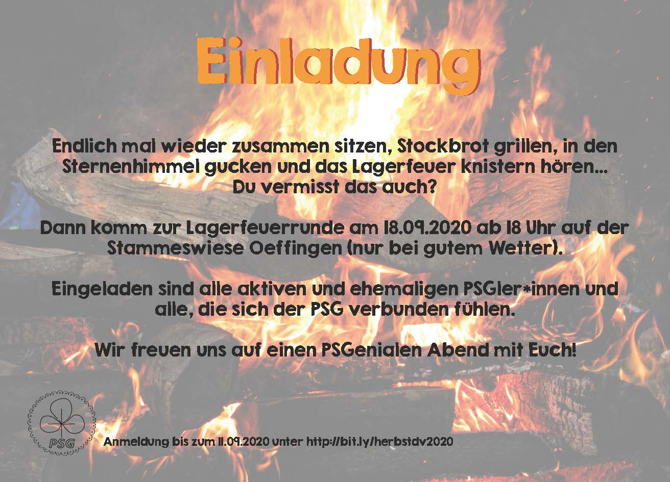 Einladung Lagerfeuerabend